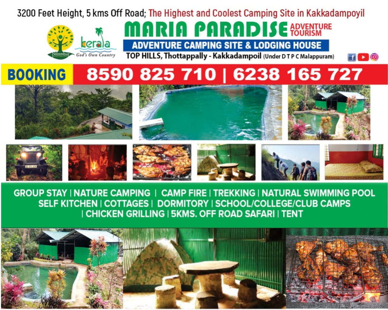 Maria Paradise Adventure Camping Site Kakkadampoil